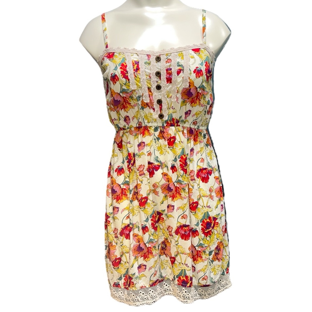 Poetry Floral Spaghetti Strap Minidress Size Small